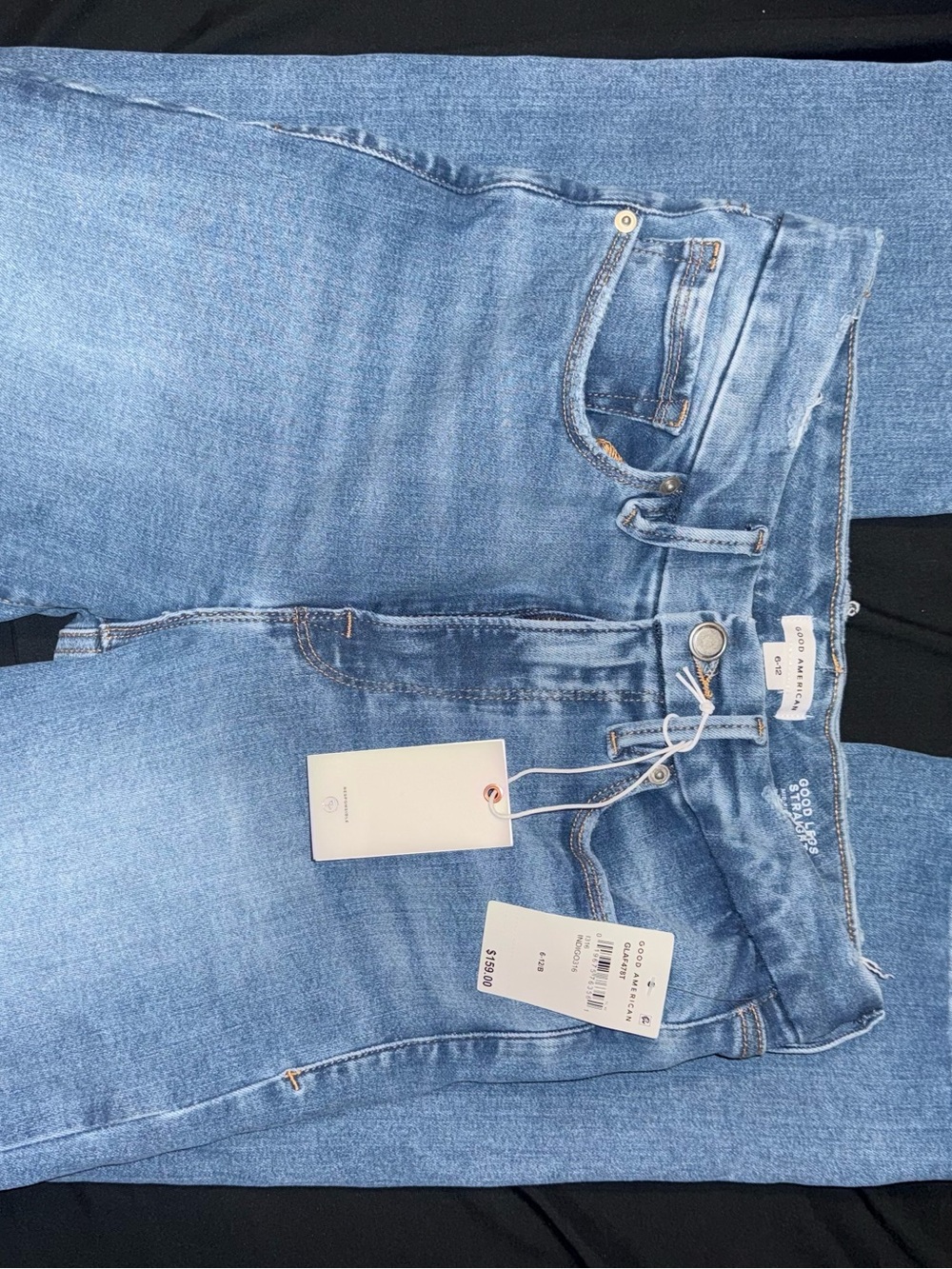Good American Light Blue Women's Jeans - good leg straight size 6-12